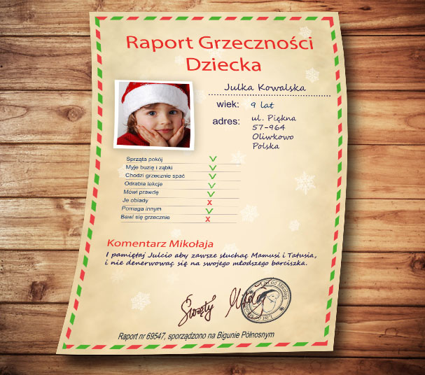 Raport greczności dziecka